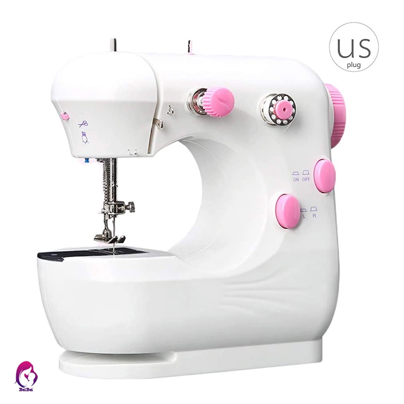 【Hàng mới về】 Mini Electric Sewing Machine Portable Household Beginner Tailors Crafting Mending Home