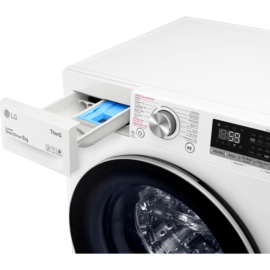 Máy giặt cửa trước LG Inverter 9 Kg FV1409S3W (GIÁ LIÊN HỆ) - GIAO HÀNG MIỄN PHÍ HCM