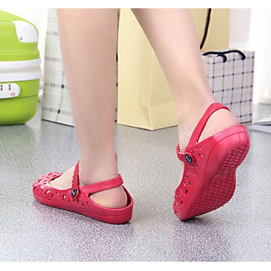 Xăng đan Đế Bằng Mềm Cắt Hở Thời Trang Đi Biển Mùa Hè