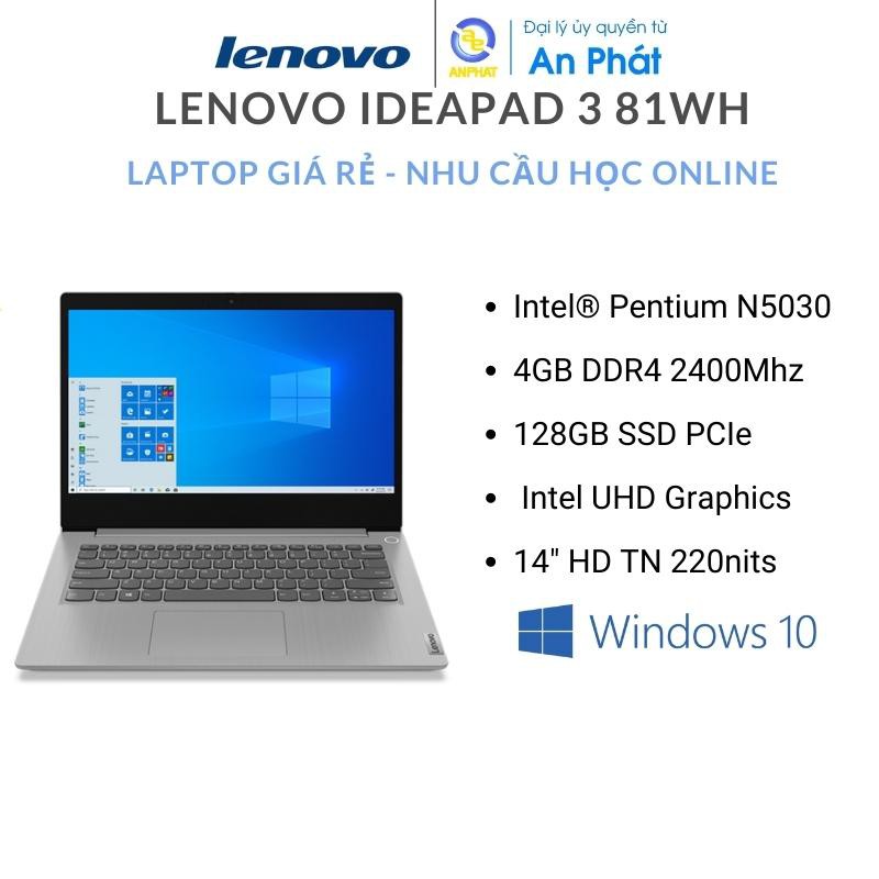 NB Lenovo Ideapad 3 Pentium Silver (N5030/4GB/128GB SSD/14"HD/Win 10 