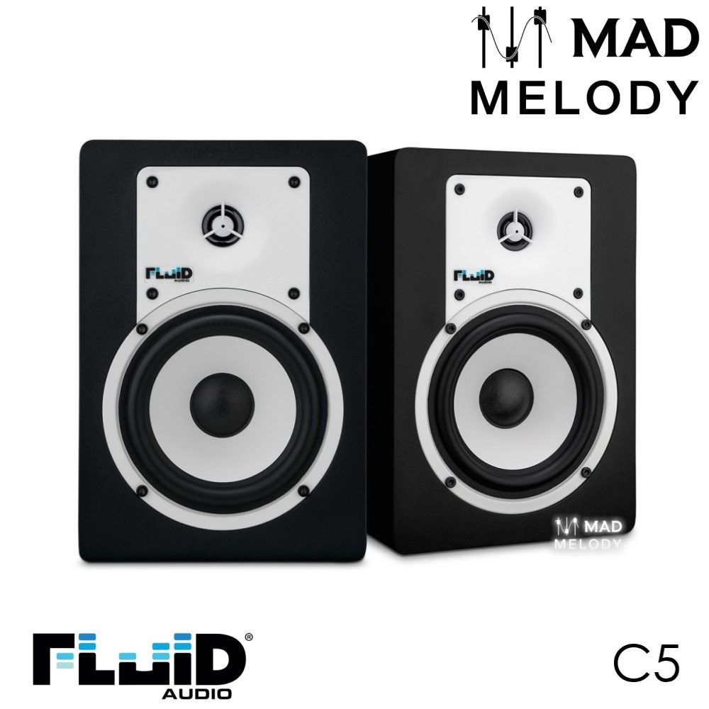 Fluid Audio C5 5 inches Studio Monitors, Black [loa kiểm âm, đen phối trắng, 1 cặp, NEW & chính hãng]