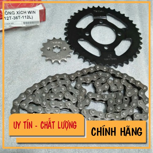 [ Bán chạy  ] Bộ nhông xích, nhông sên đĩa Win chính hiệu Daichi thông số (14T-40T–112L) công nghệ đột dập, sơn tĩnh điệ