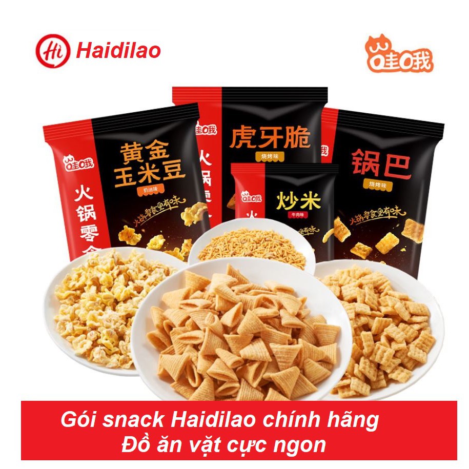 Bim bim Haidilao snack ăn nhẹ đồ ăn vặt nội địa chính hãng các vị bắp rang bơ gạo rang răng hổ