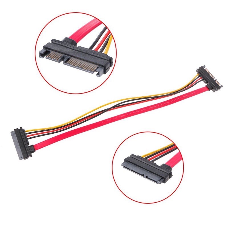 Cáp SATA Đực Sang Cái 22Pin , Dây cáp SATA 2 đầu đực/cái