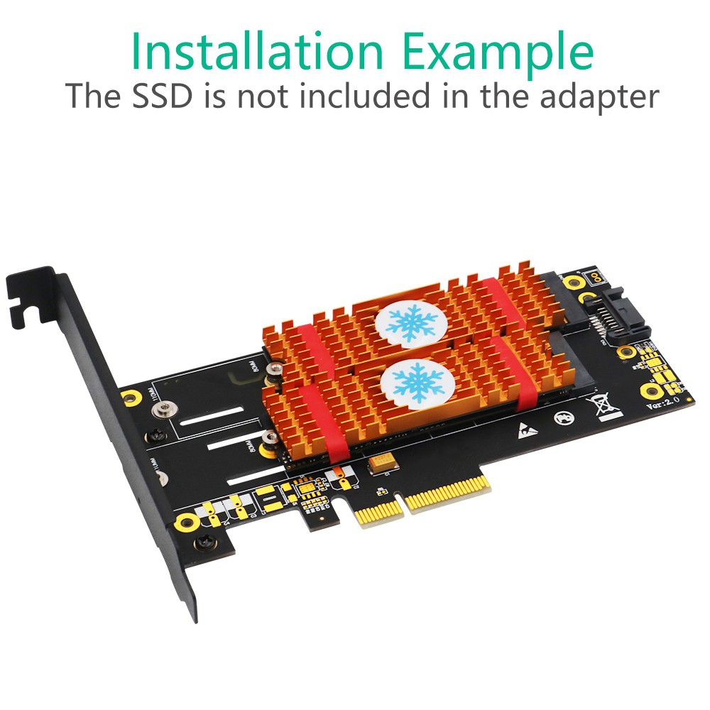 SOLUTION Card Mở Rộng M.2 Pcie Cho Sata And Pcie Nvme Ssd Sang Pci-E 3.0 X4