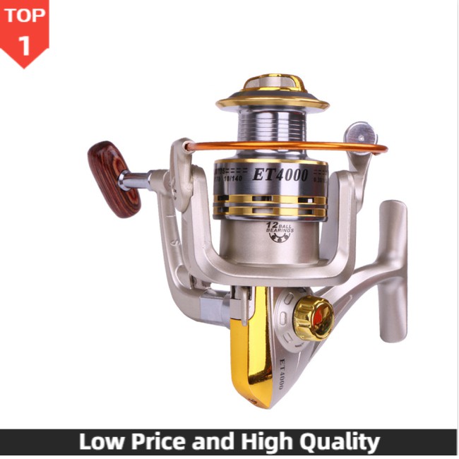 model head spinning fishing reel Máy Câu Cá Kim Loại Cán Gỗ