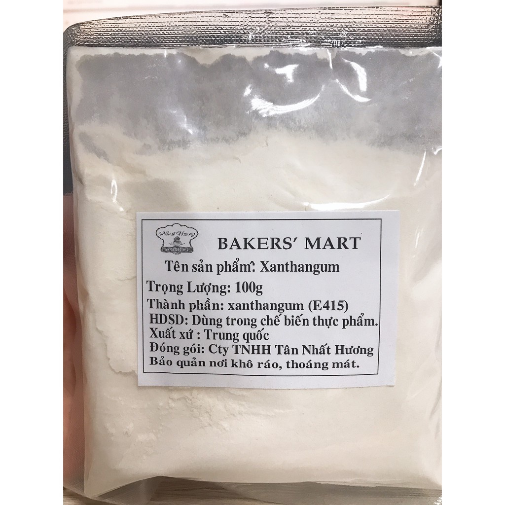 Phụ gia thực phẩm Xanthangum 100g được dùng tạo hương thực phẩm, sản phẩm đảm bảo an toàn thực phẩm
