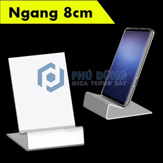 Kệ Mica TRẮNG Trưng Bày Điện Thoại (Ngang 8cm)