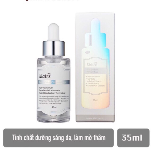 Tinh Chất Vitamin C Trắng Da, Mờ Thâm Klairs Freshly Juiced Vitamin Drop 35ml Chính Hãng | BigBuy360 - bigbuy360.vn