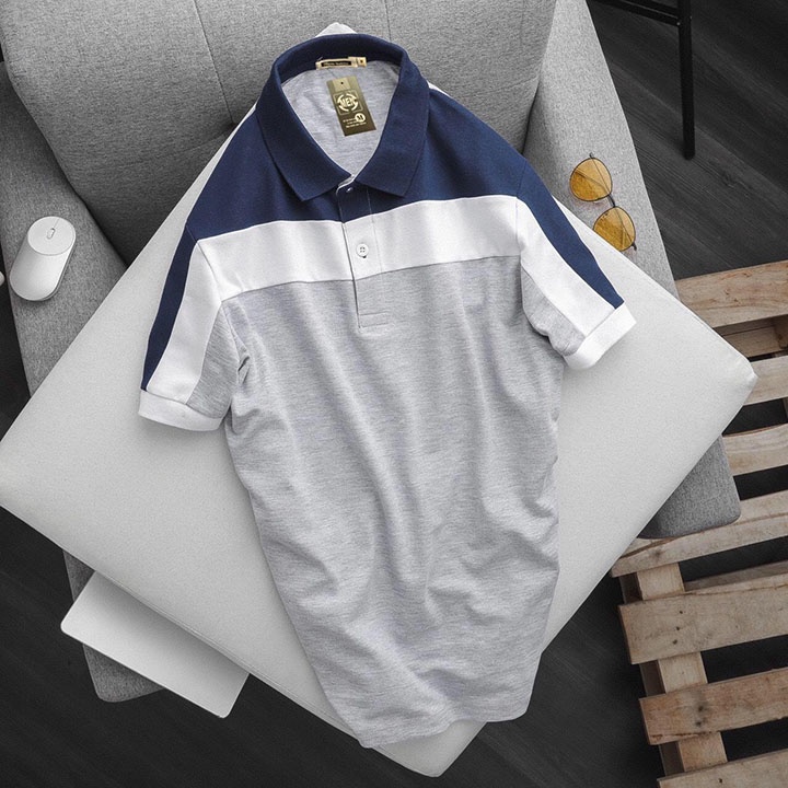 Áo polo cổ bẻ cao cấp, Áo polo 3 sọc ngang - áo polo đi làm - áo polo sự kiện | BigBuy360 - bigbuy360.vn