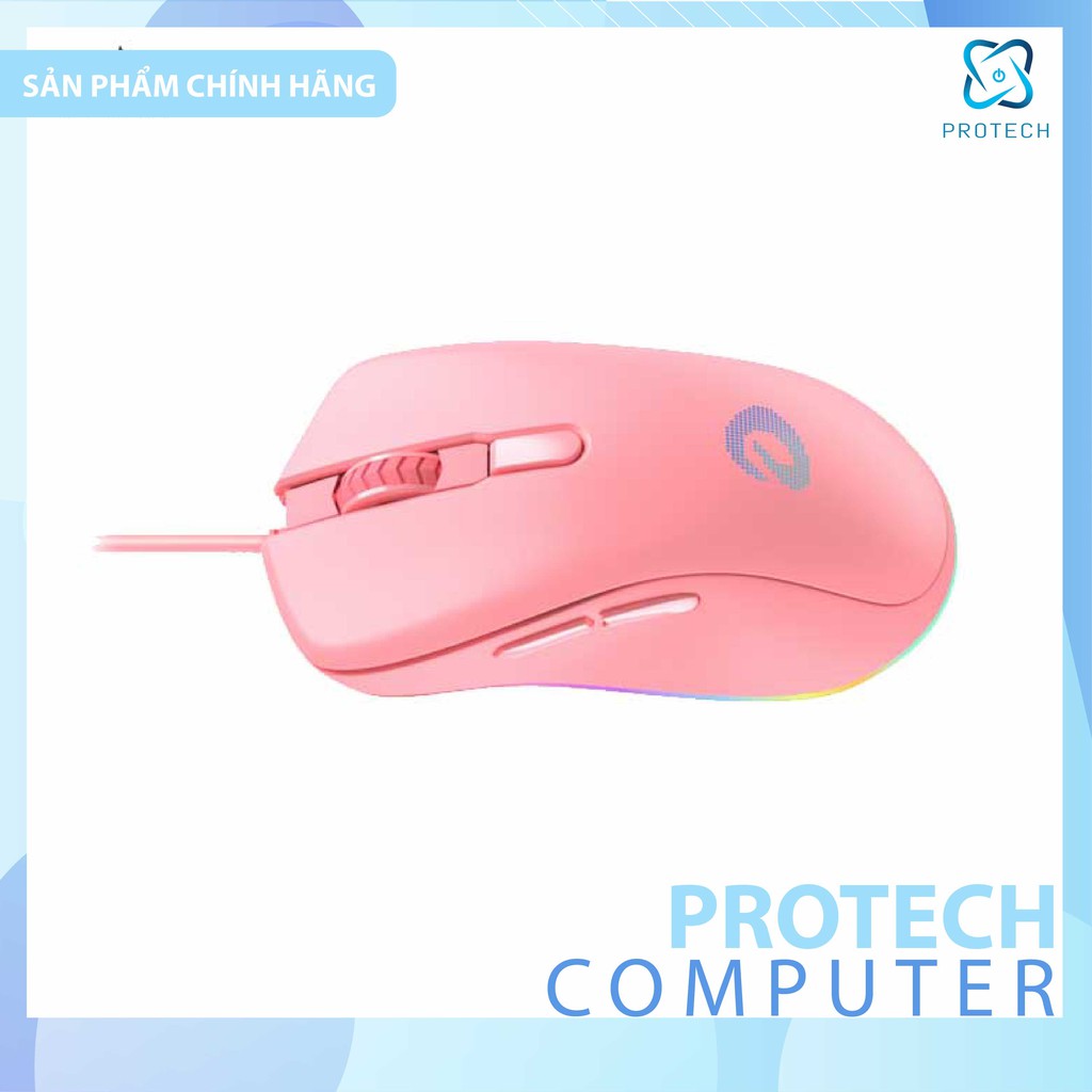 Chuột Dare-U EM908 Queen Pink RGB Gaming (Hồng) BH 24 tháng.