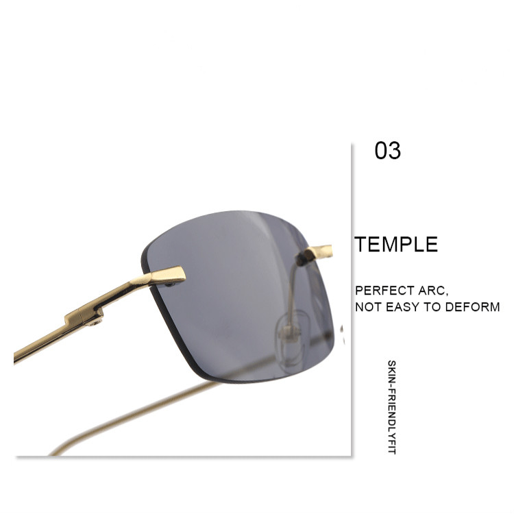 Kính mát không viền thời trang cổ điển cho nữ