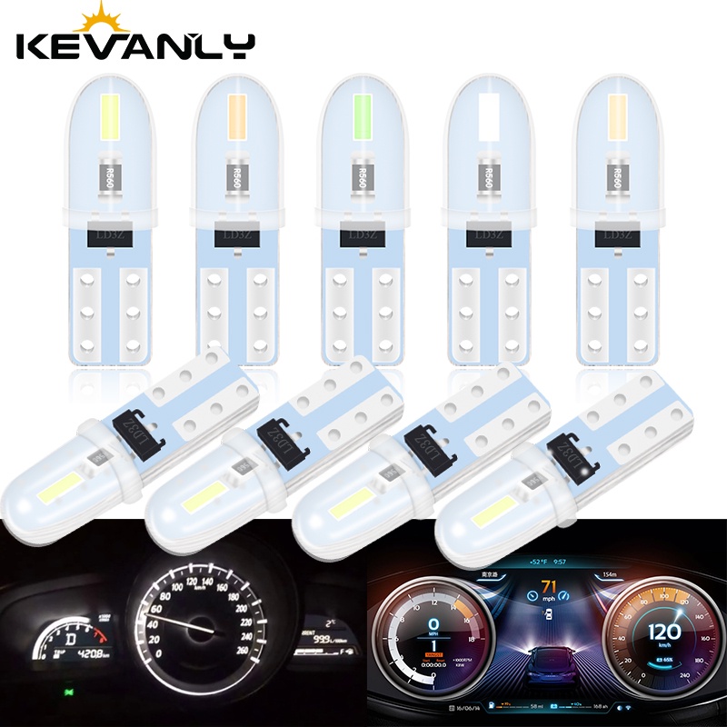 Bộ 10 đèn led KEVANLY t5 3014 smd gắn bảng điều khiển xe hơi siêu sáng