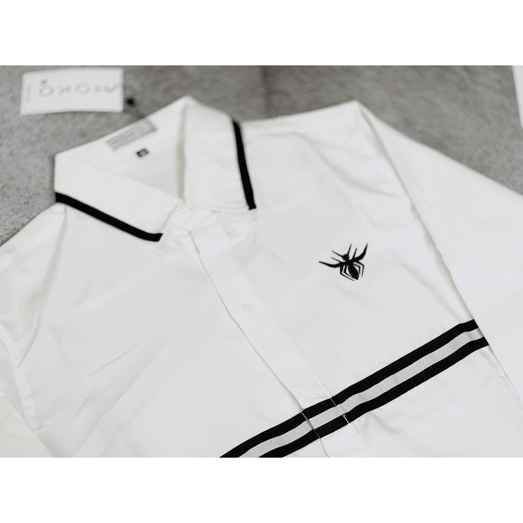 Áo sơ mi nam dài tay cổ bẻ chất liệu lụa thoáng mát