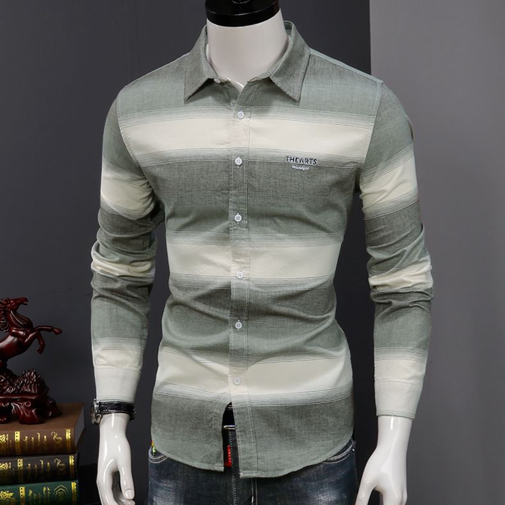 Sơ mi nam, Áo sơ mi chất liệu coton in phối màu sang trọng lịch lãm độc dáo mang phong cách trẻ trung năng động Mã N52