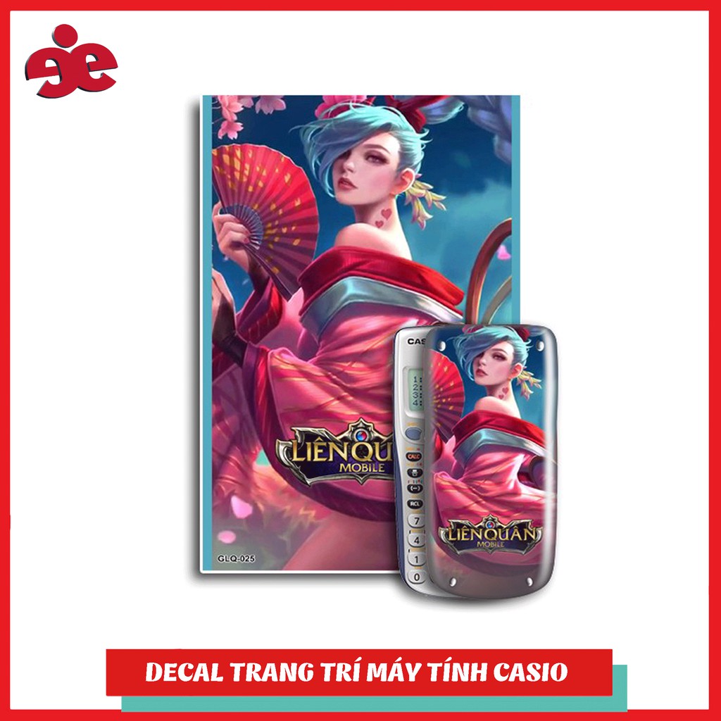 Decal trang trí máy tính Casio/Decal trang trí máy tính Vinacal Liên Quân 025