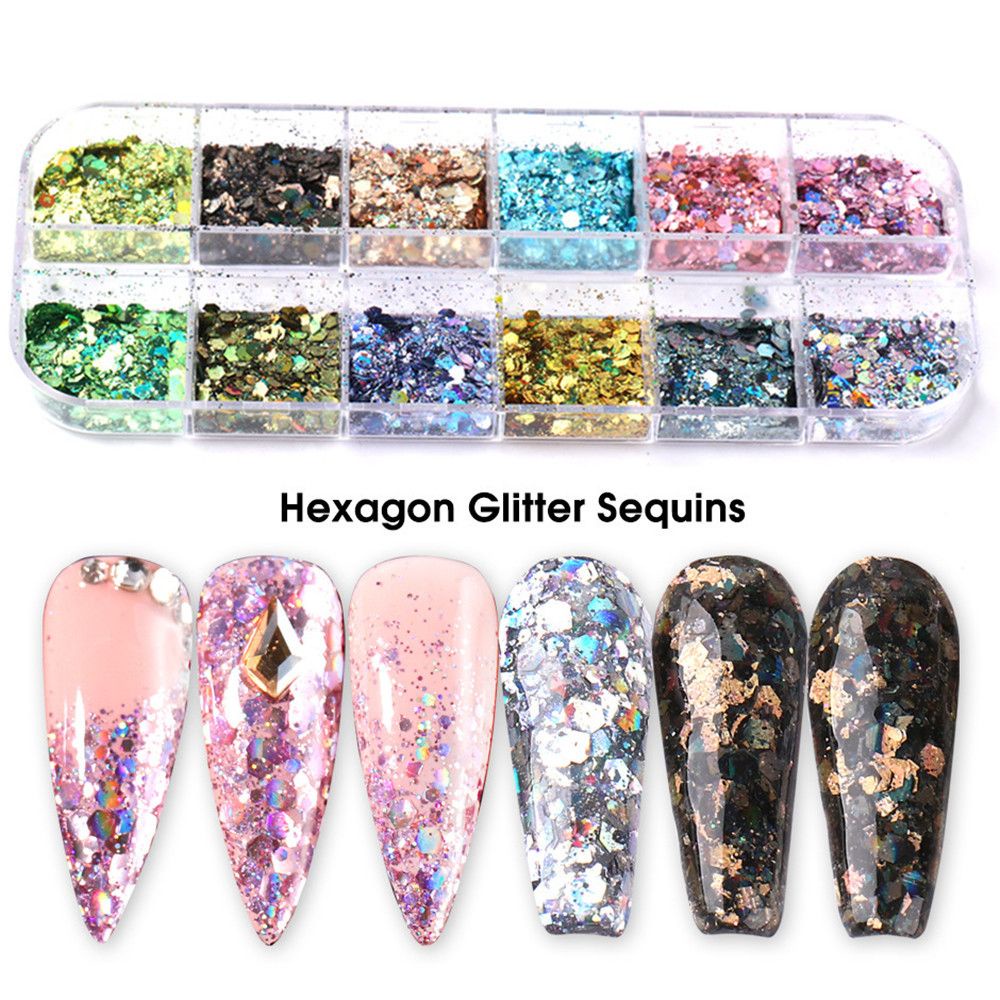 Phụ Kiện Sequin Vỏ Sò Lấp Lánh Tự Nhiên Trang Trí Móng Tay Nghệ Thuật