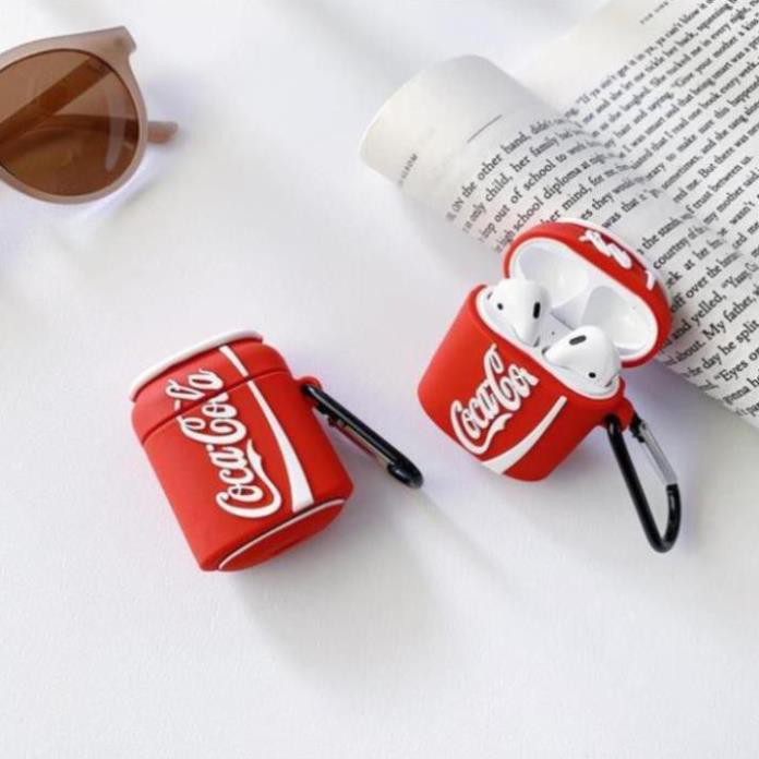 Case Airpods  Pro 3 TWS Inpods - Vỏ Bao Đựng Bảo Vệ Ốp Tai Nghe, Sillicone Dẻo Chống Bám Bẩn Lon Coca Cola -I.CASE