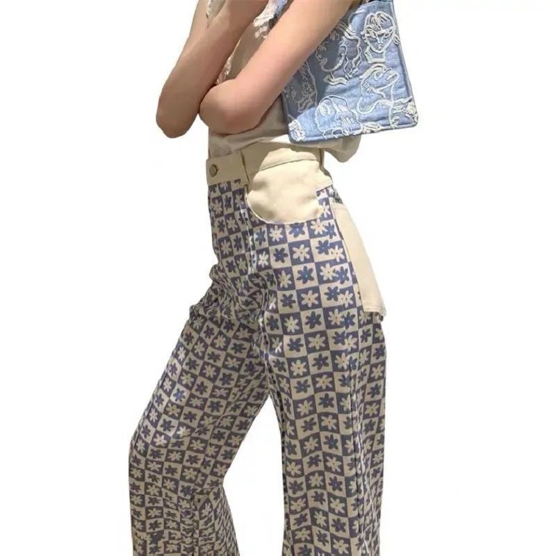 Quần in hoa ống rộng lưng cao thời trang mùa hè 2021 cho nữ | BigBuy360 - bigbuy360.vn