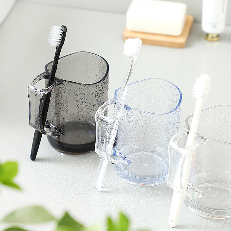 Cốc Đựng Bàn Chải Đánh Răng Bằng Nhựa Miệng Cong Thiết Kế Độc Đáo Đơn Giản Tiện Dụng Cho Gia Đình