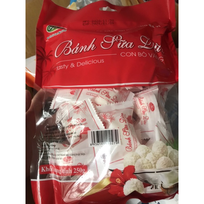 Túi Bánh Sữa Dừa Con Bò Vàng Ba Vì 250g