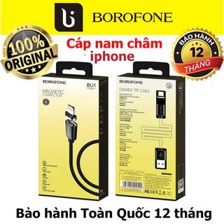 Cáp sạc lightning nam châm chính hãng Borofone BU1, cáp sạc từ tính