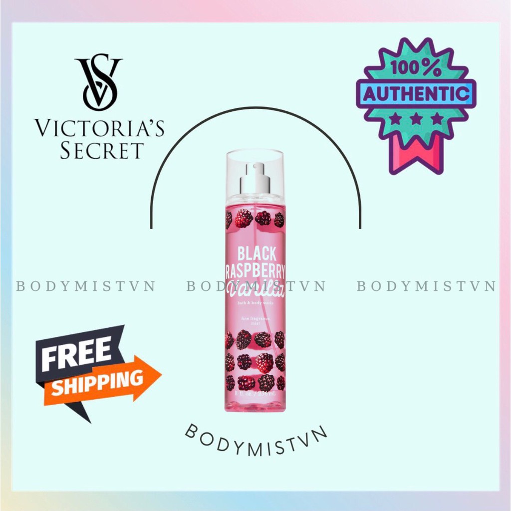 🤎 𝐁𝐨𝐝𝐲𝐦𝐢𝐬𝐭𝐯𝐧 - Xịt Thơm Toàn Thân Bath & Body Works - Black Raspberry Vanilla 🤎