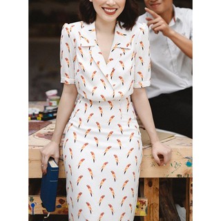 Rập giấy DC018 - Đầm cổ pajamas váy liền