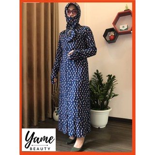 Áo Váy Chống Nắng Nữ Toàn Thân 2 Lớp Vải Lanh Tặng Kèm Khẩu Trang