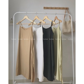Váy hai dây chất linen mềm