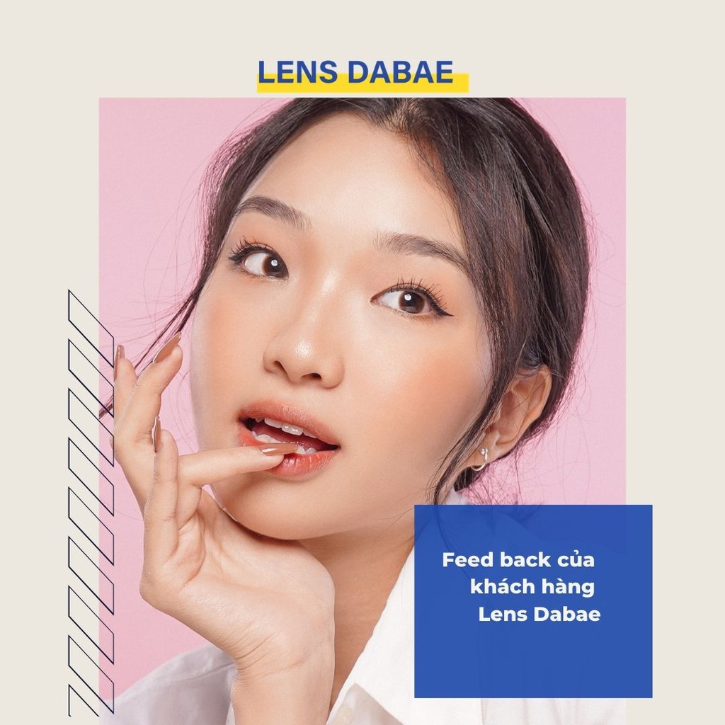 lens mắt cận nâu tự nhiên choco BOMBI COLLINE kính áp tròng Hàn Quốc DABAE