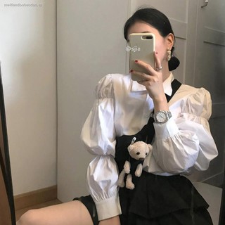 Áo Kiểu Nữ Dài Tay Cổ Tròn Thời Trang Pháp 2020 Size 28