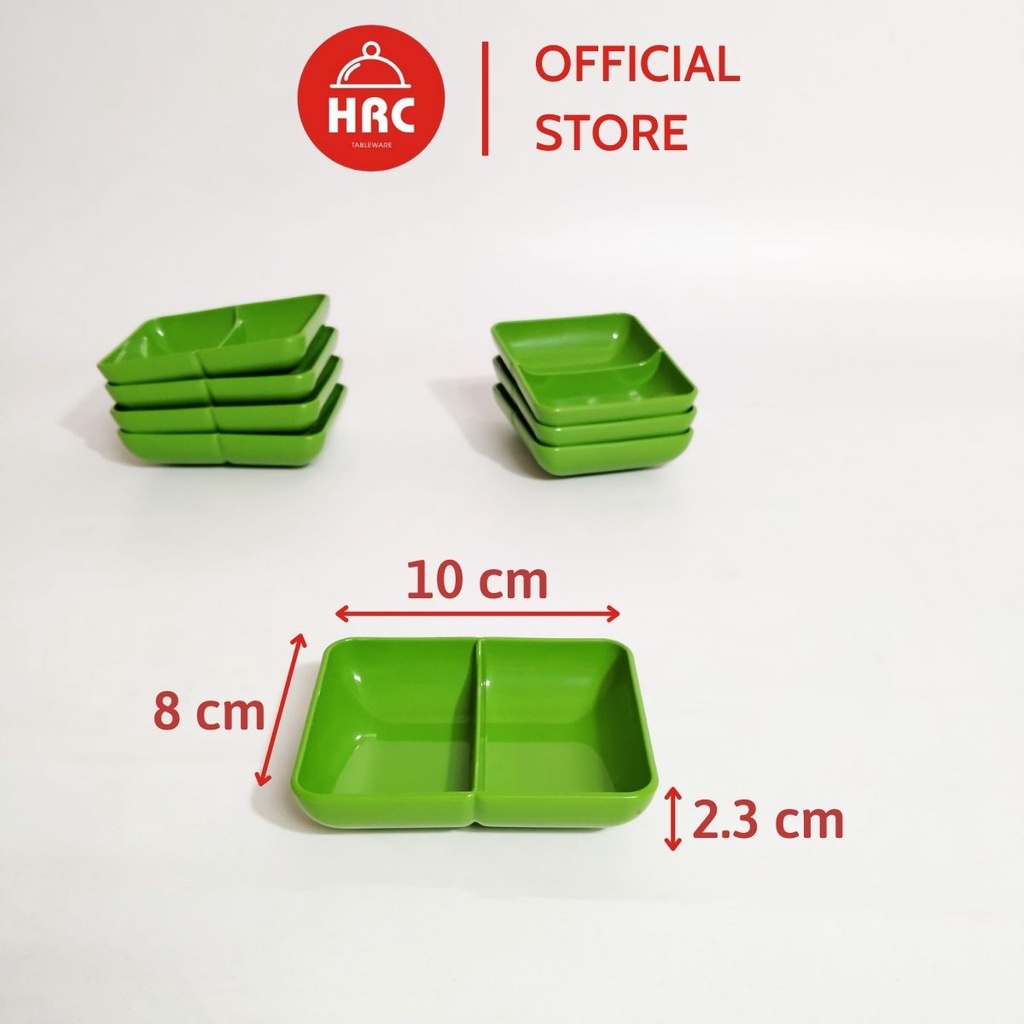 Đĩa nhựa đựng gia vị 2 ngăn  Đĩa chấm Song Long 2701