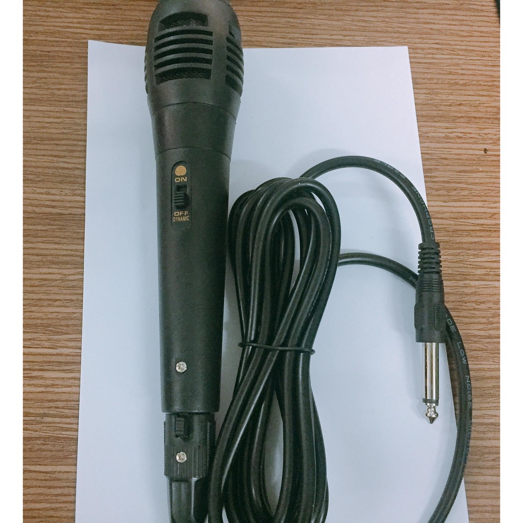 Micro Hát Karaoke Có Dây có echo jack 6.5mm ( Sử Dụng Các Loa Như P88, P89, 996, 669, 802, A061, F4, F5, F6 )