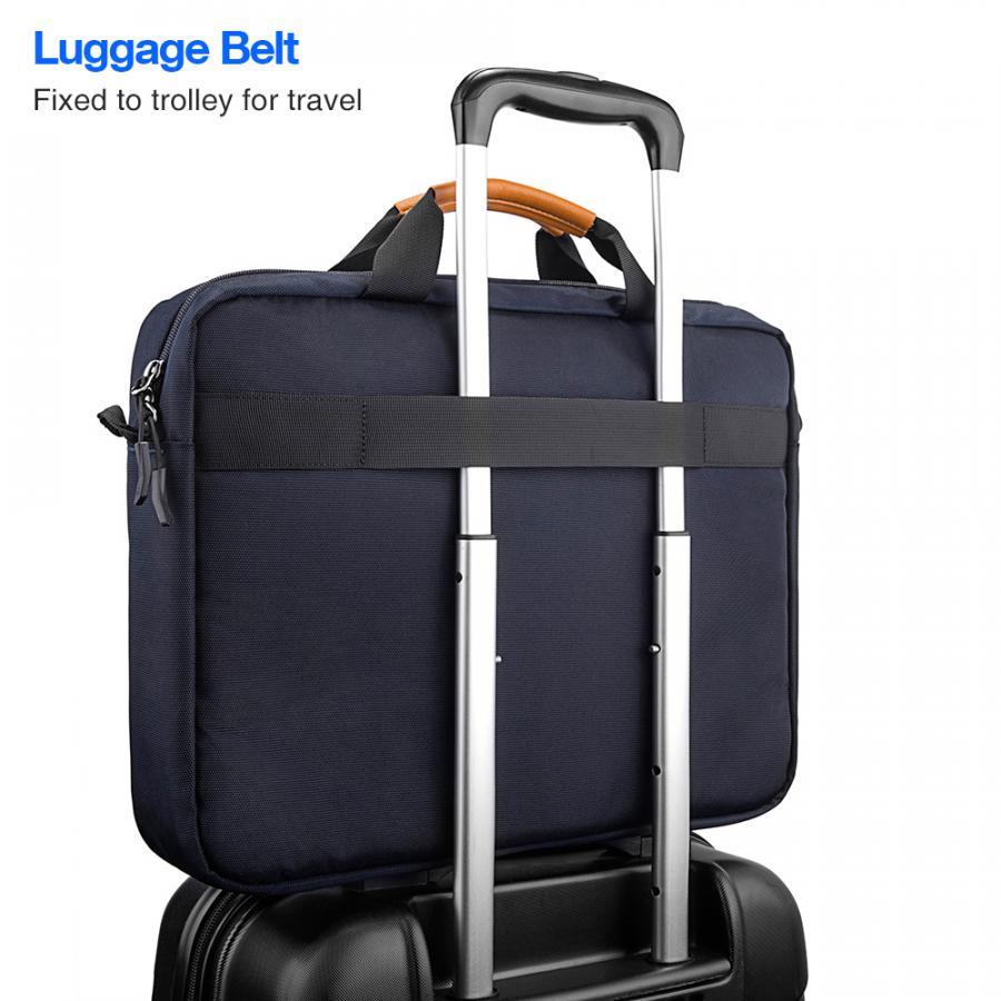 Cặp Xách TomToc (USA) A49-E01Travel Briefcase Ultrabook 15" - Black- Chất Liệu:Vải Polyester trượt nước | BigBuy360 - bigbuy360.vn