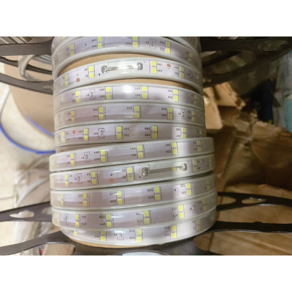 Đèn led dây đôi lõi đồng 2 hàng bóng 2835 - IP65