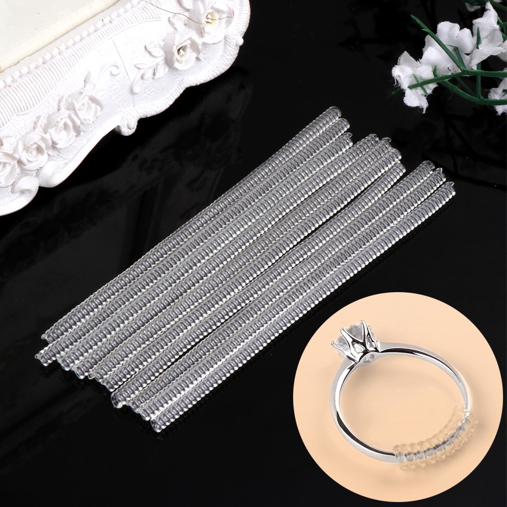 Bộ 10 dây điều chỉnh kích thước nhẫn trong suốt tiện dụng
