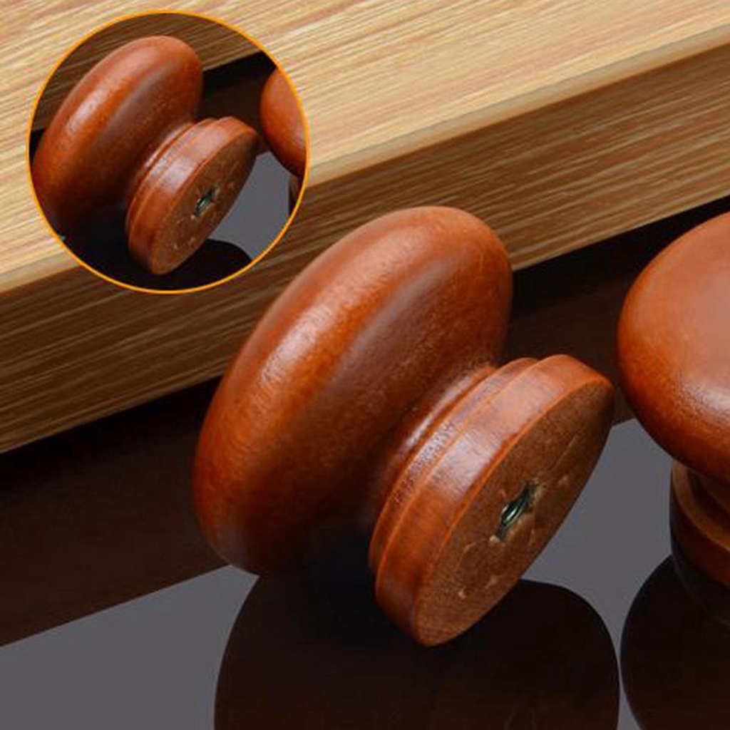 Tay Nắm Cửa Tủ Bằng Gỗ Hình Tròn DIY