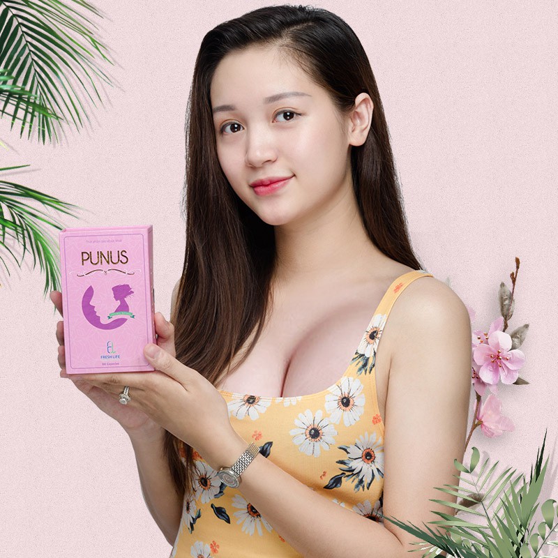 Viên uống nở ngực Punus tăng 3-5 size, da dẻ trắng hồng, điều hoà kinh nguyệt, giảm khô hạn, giảm chảy xệ sau sinh | BigBuy360 - bigbuy360.vn