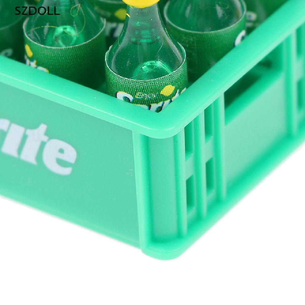 Bộ mô hình chai nước ngọt mini trang trí nhà búp bê tỉ lệ 1:12 DOM