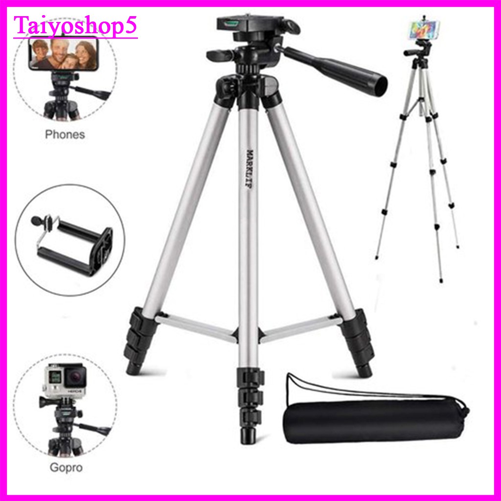 Giá đỡ Tripod 3110 -kèm kẹp điện thoại 3 chân-Gậy livestream, quay tiktok ,quay video,chụp ảnh chống rung TimShop