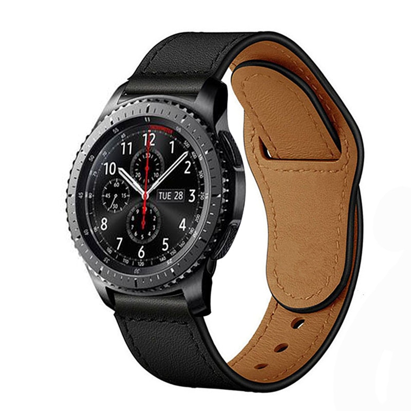 AMAZFIT Dây Đeo Bằng Da Thật Cho Đồng Hồ Samsung Galaxy S3 Frontier 46mm Huawei Watch Gt Gtr 47mm 22mm