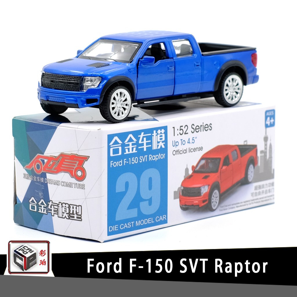 Caipo FORD F-150 SVT Pickup Hợp Kim Được Ủy Quyền Mô Hình Ô Tô Kéo Lại Cửa Mở Bé Trai Trẻ Em Đồ Chơi Hợp Kim Trang Trí Ô Tô Bộ Sưu Tập Đồ Trang Trí Bé Trai Quà Tặng Sinh Nhật