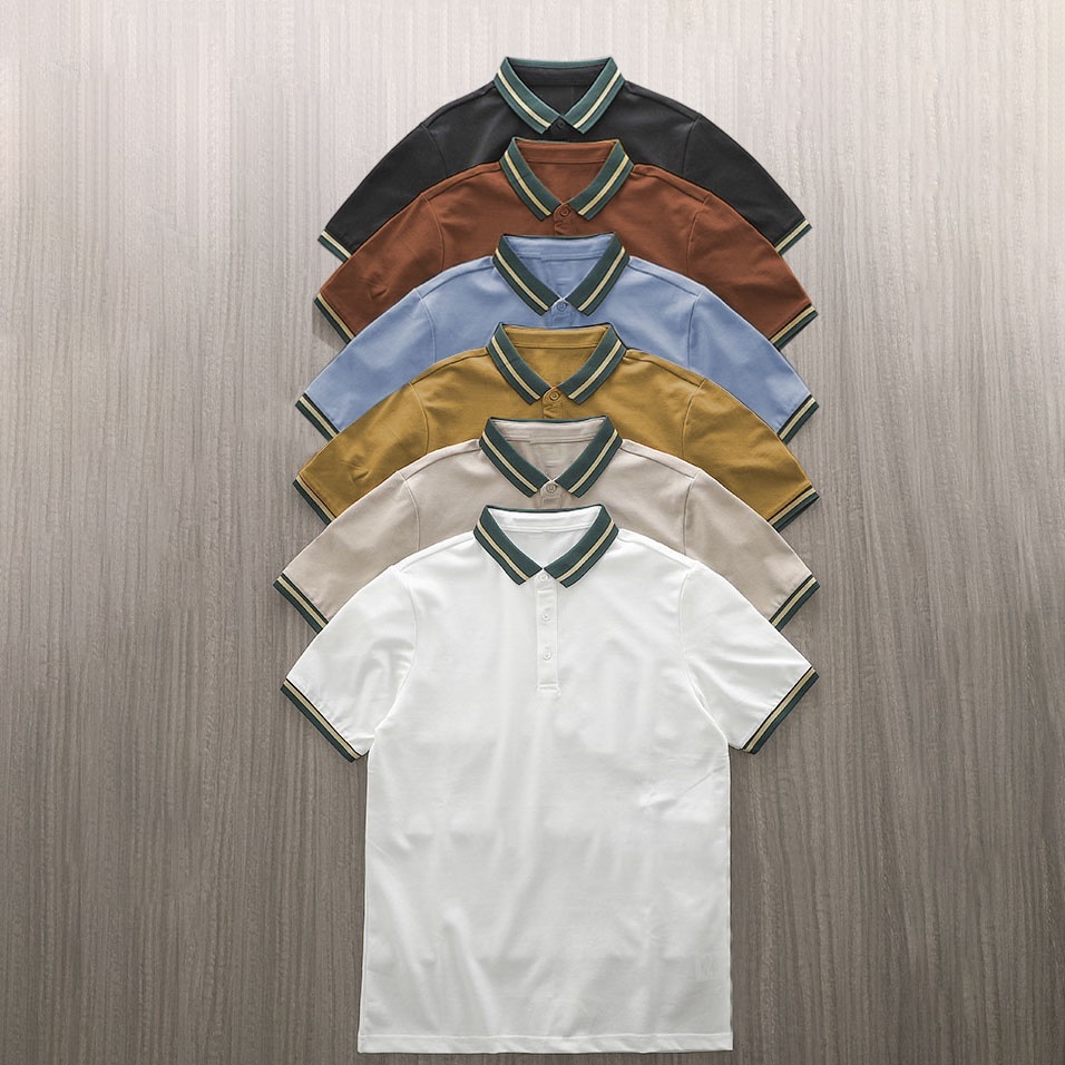 Áo Polo Nam đẹp FEEL GOOD basic - Áo thun nam có cổ trụ bẻ, vải cá sấu cotton cao cấp 4 màu đen trắng be cà phê giá rẻ