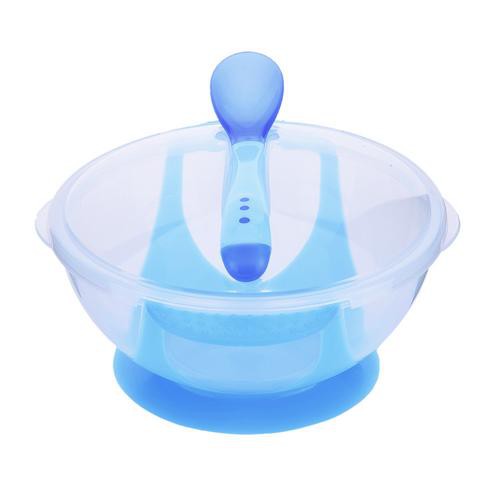 Bộ chén tập ăn có đế hít kèm muỗng dành cho bé