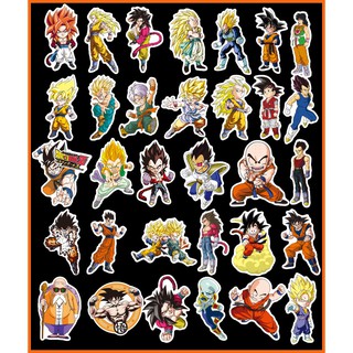 [SIÊU RẺ] 100 Miếng Sticker Songoku Và Các Nhân Vật Trong Dragonball