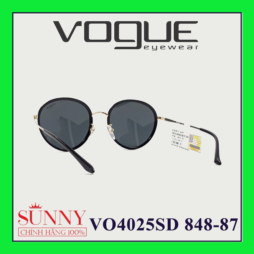 Kính mát thời trang Vogue VO4025SD chính hãng, thiết kế dễ đeo bảo vệ mắt