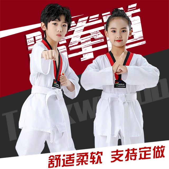 Bộ Trang Phục Võ taekwondo Tay Dài Mùa Hè Thu Dành Cho Người Lớn Và Trẻ Em