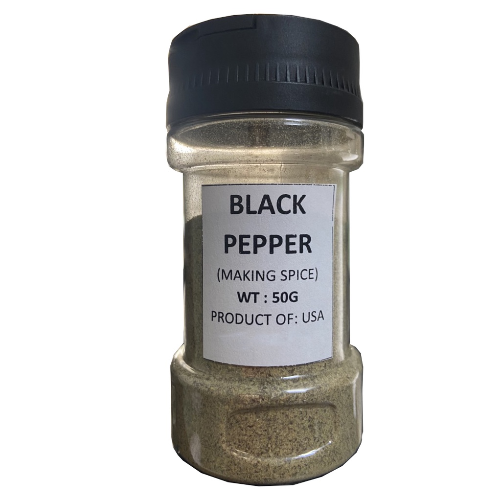 Tiêu Đen Nghiền Black Pepper Powder - Hủ gia vị 50g