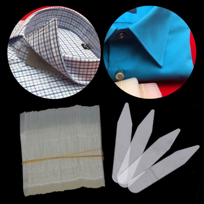 Set 200 Cổ Áo Bằng Nhựa Trong Suốt Dùng Mặc Đầm Cho Nam